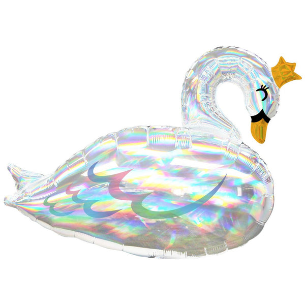  Iridescent Foil White Swan Pinata for Girls Princess