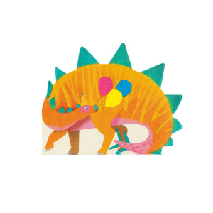 dinosaur shaped napkin for a dinosaur themed party