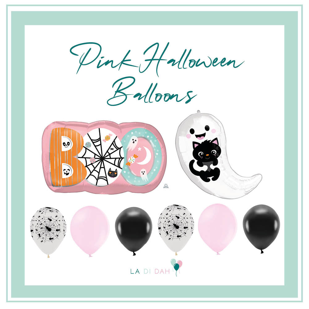 Pink Halloween Balloon Bundle