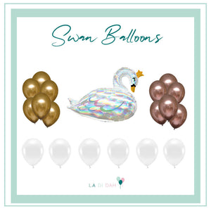 Princess Swan Balloons Bundle