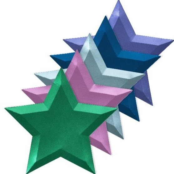 Metallic Foil Star Plates