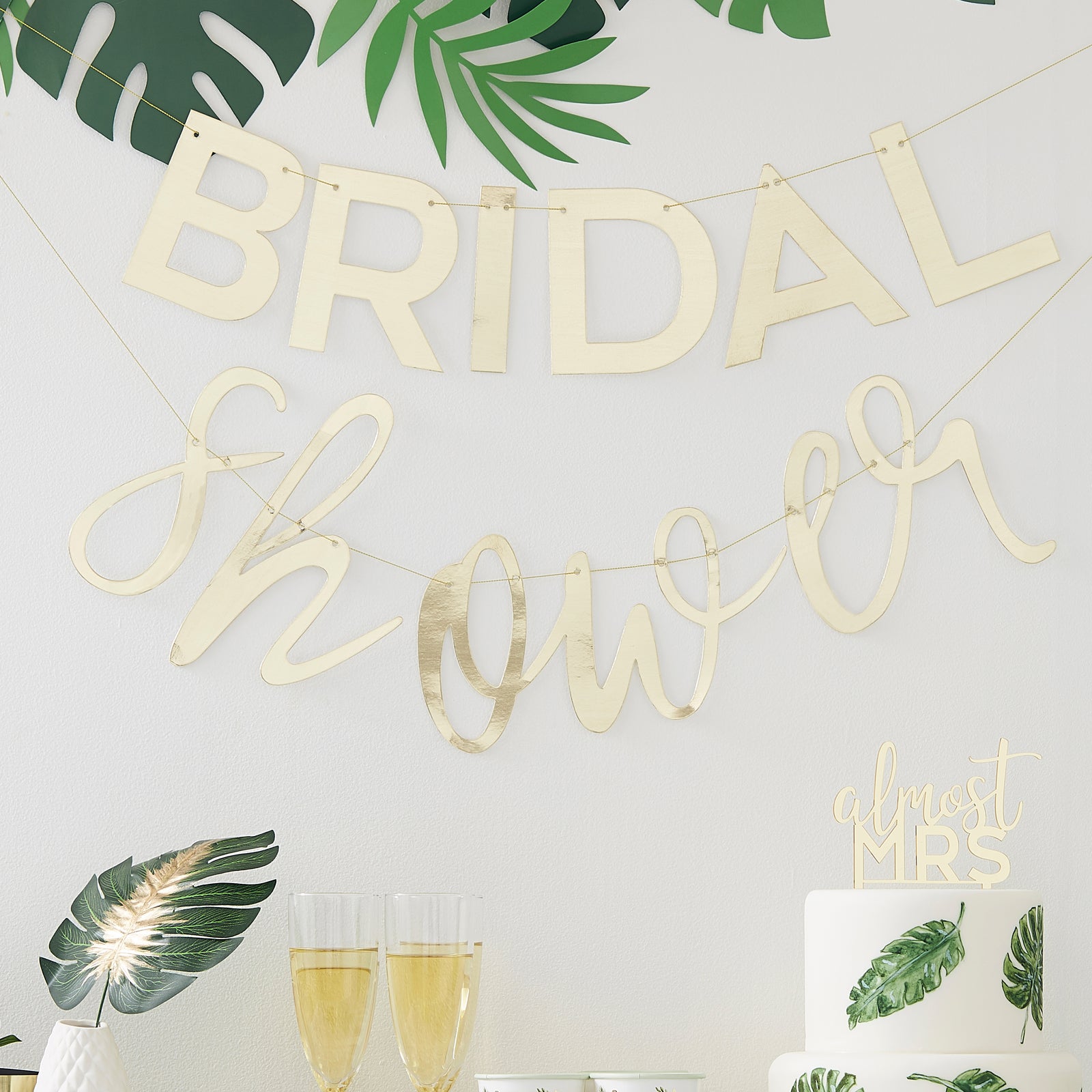 Gold Bridal Shower Garland