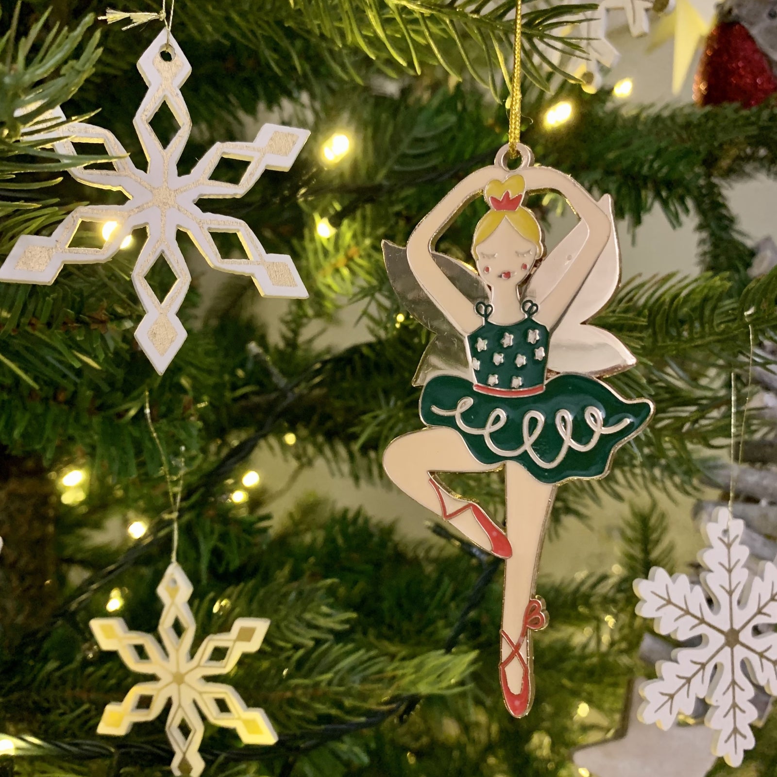 Metal Ballerina Hanging Decoration