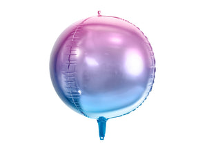 round pink and blue ombre helium balloons for mermaid themed birthday party for girls and boys party or birthday parties from la di dah