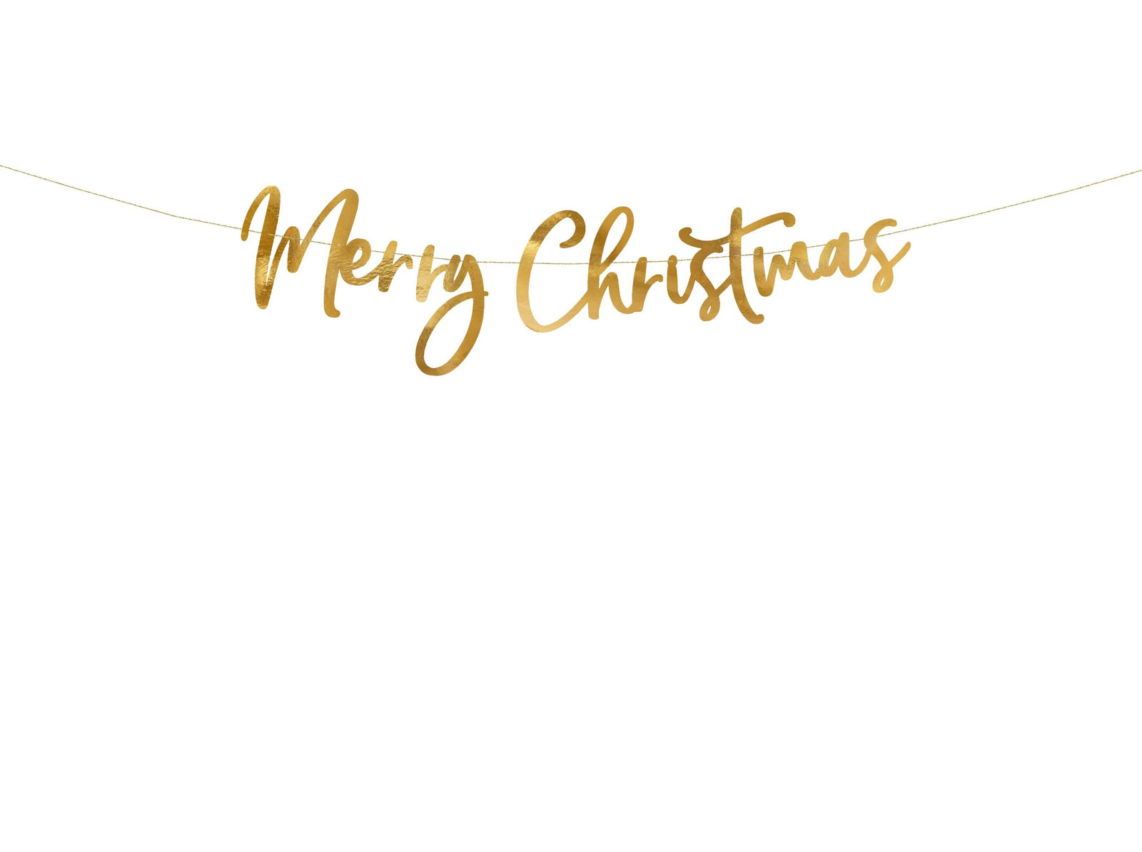 Gold Merry Christmas Garland