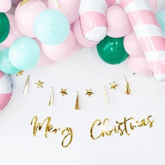 Gold Merry Christmas Garland