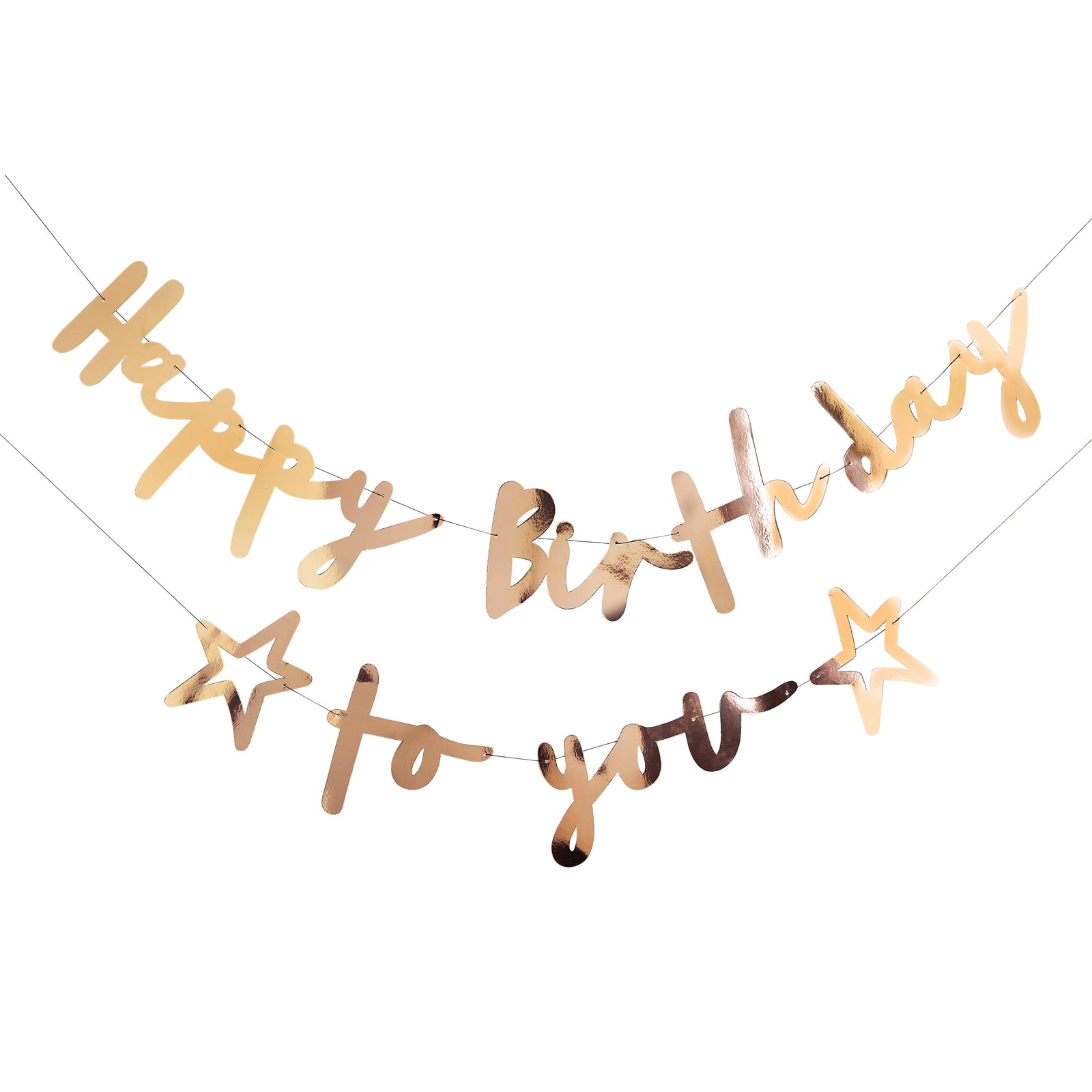 Gold Happy Birthday Banner
