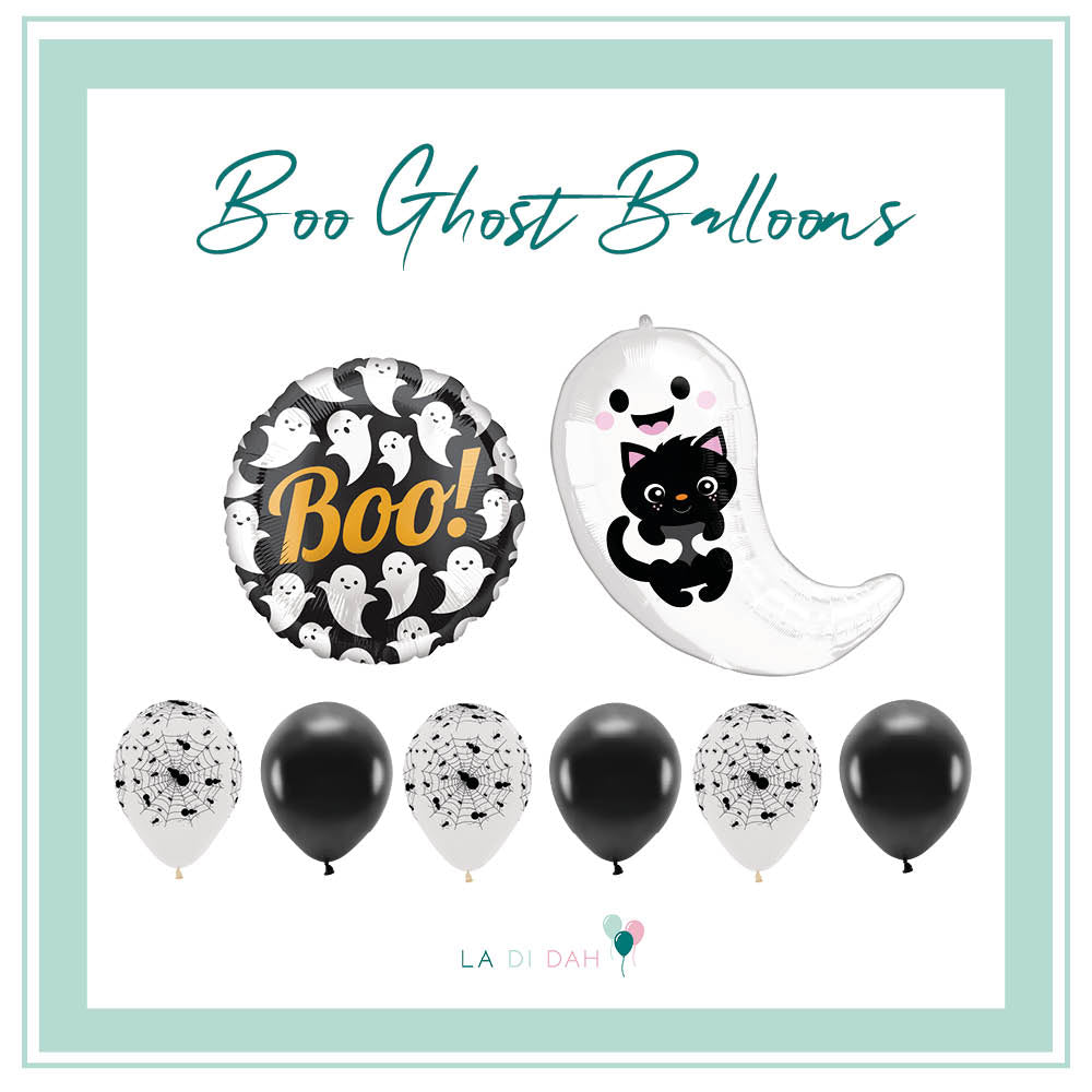 Boo Ghost Halloween Balloon Bundle