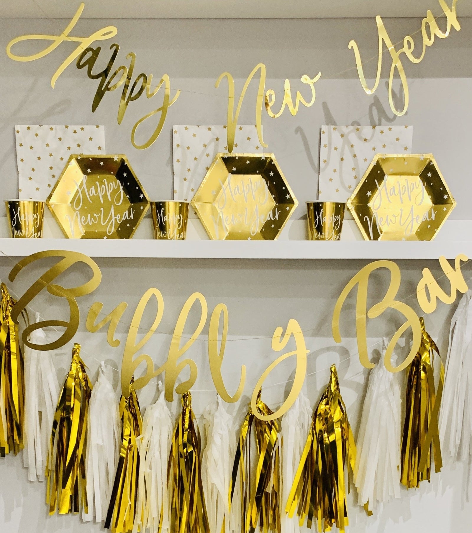 White gold New Year Party Box