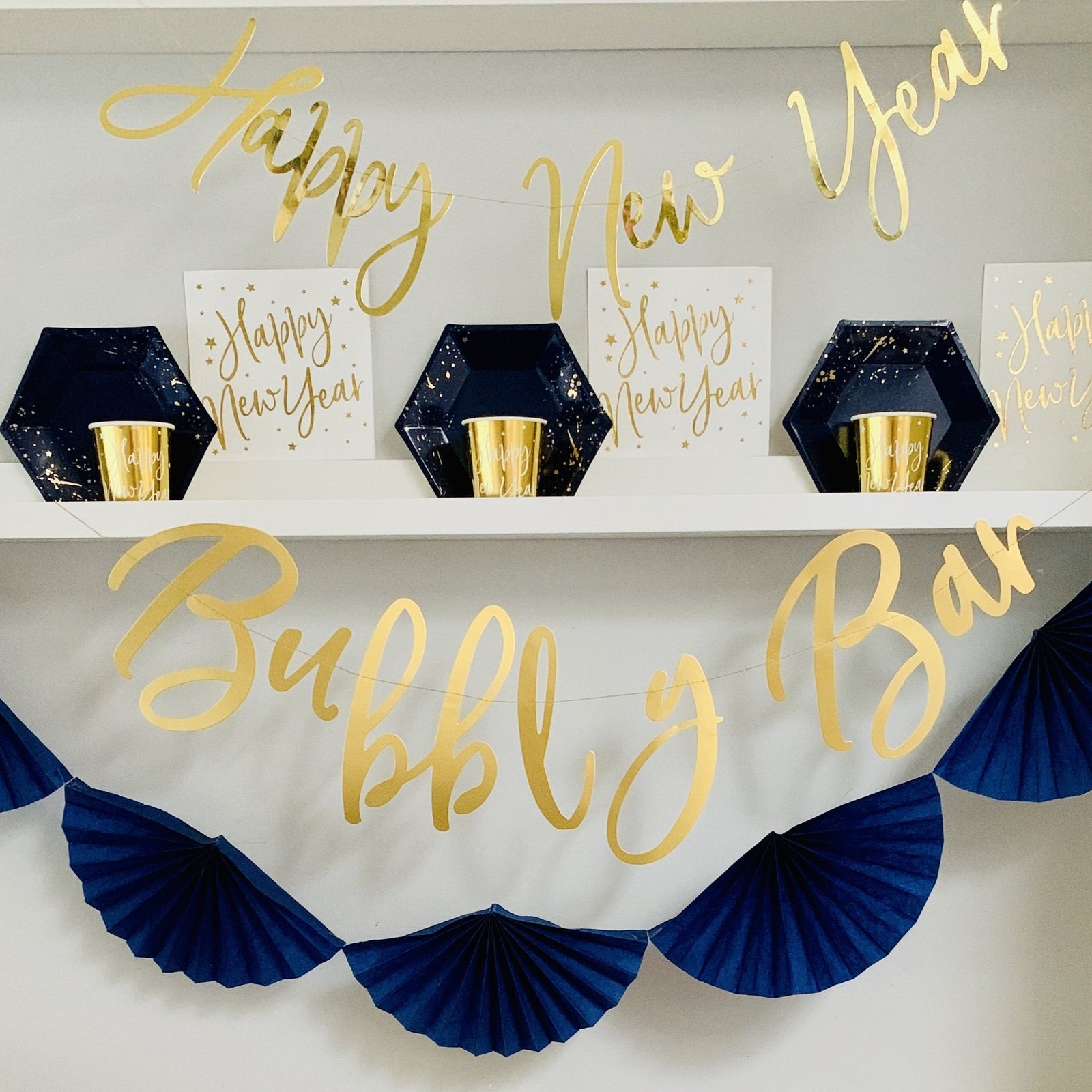 Navy & Gold New Year Party Box