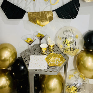 Gold Confetti New Year Balloons