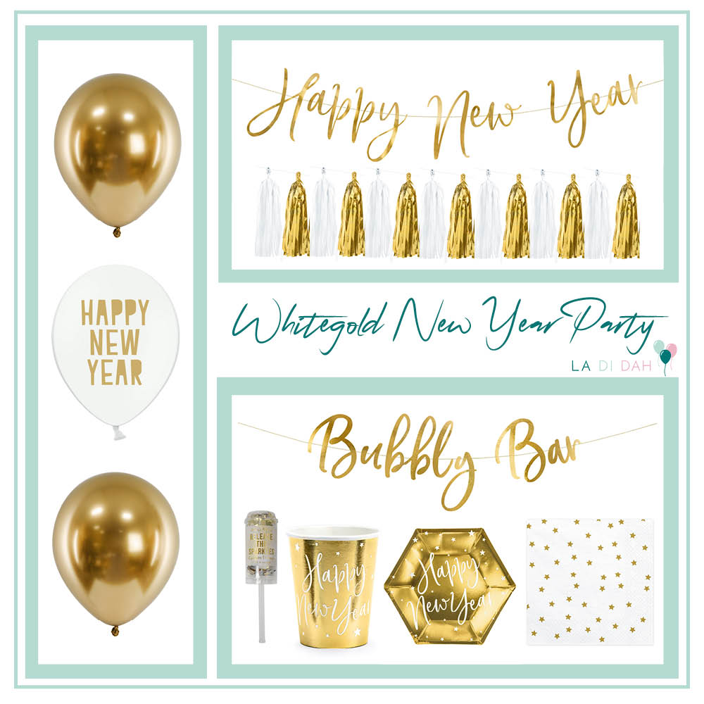 White gold New Year Party Box