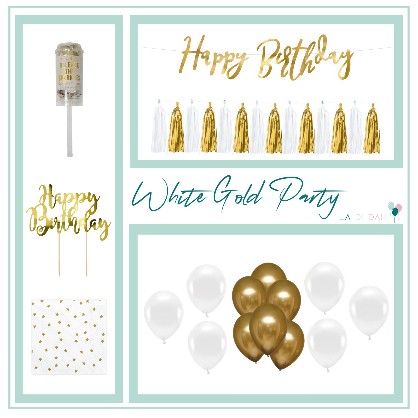 White & Gold Decorations Box