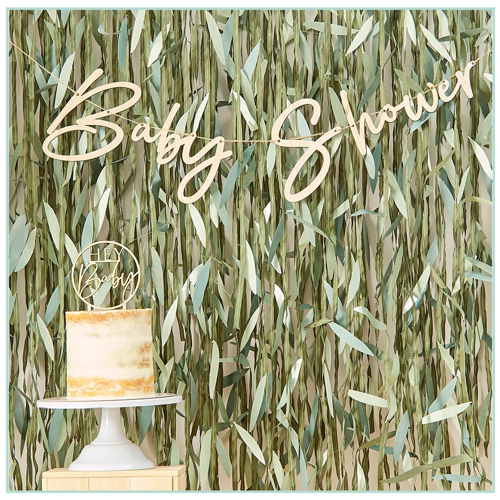 wooden letter, baby shower garland.