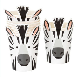 Zebra party cups for a jungle themed party.  