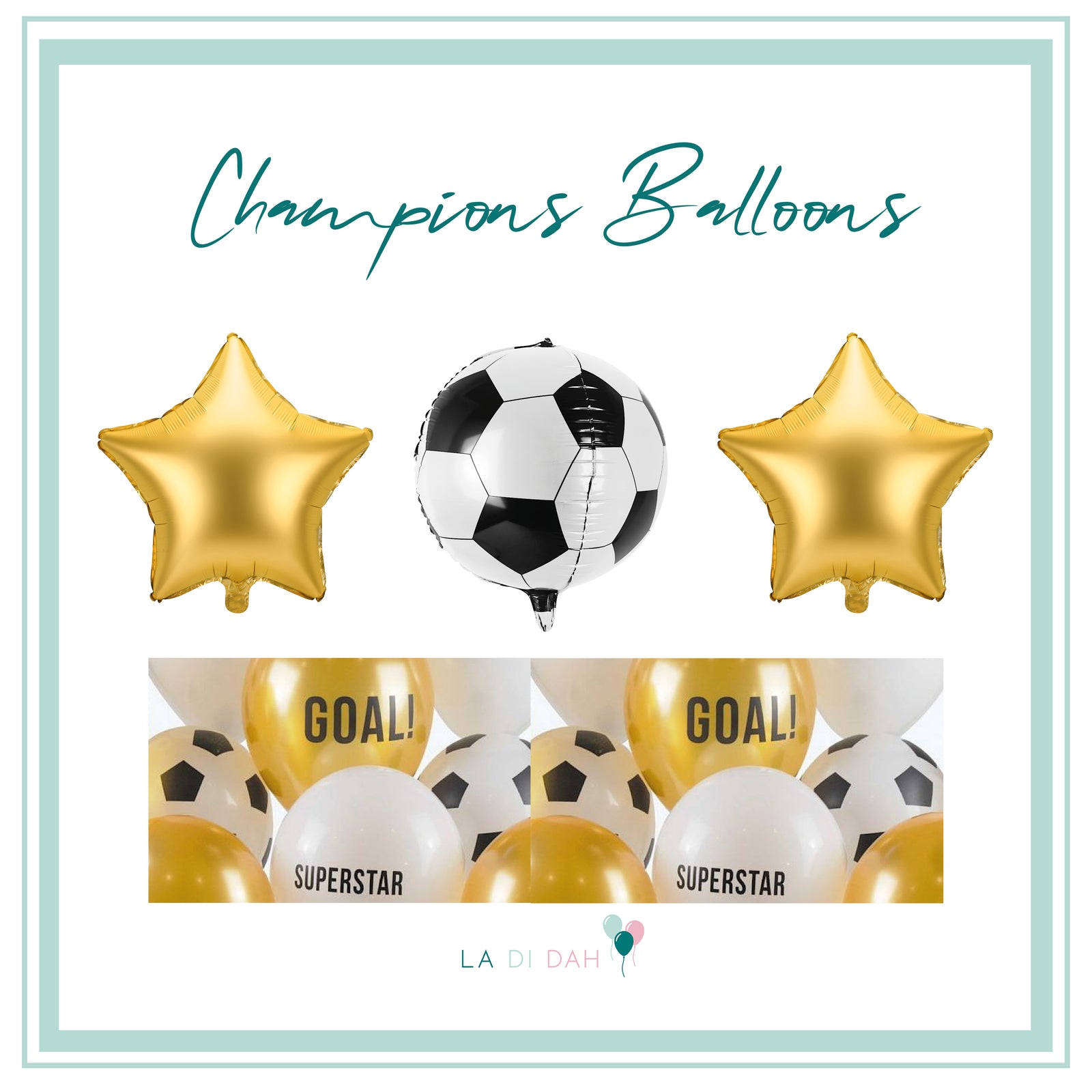 Champions football Balloons Bundle