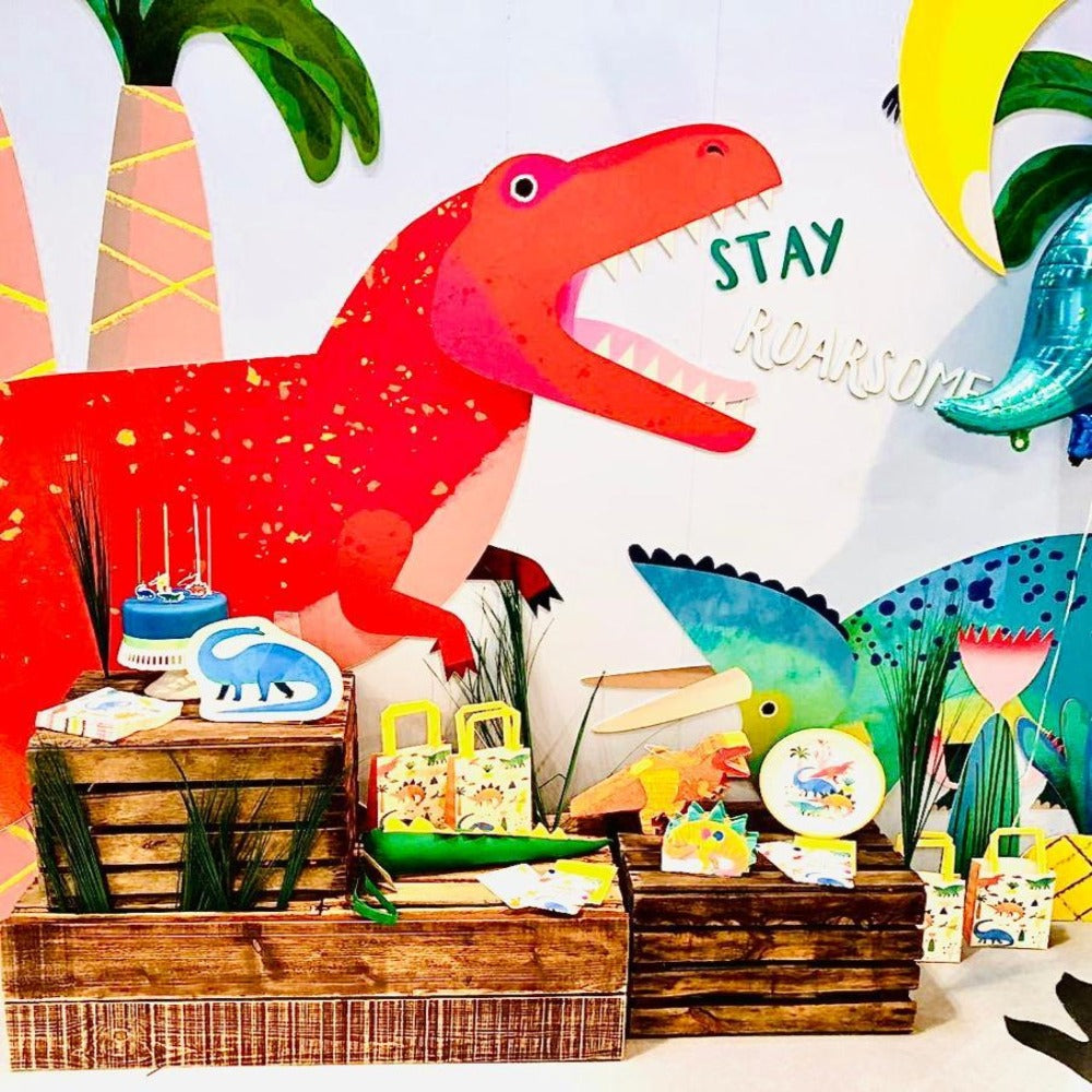 Dinosaur party decorations concept image.