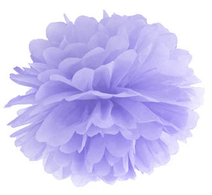 purple tissue pom pom decoration for mermaid themed birthday party for girls and boys party or birthday parties from la di dah