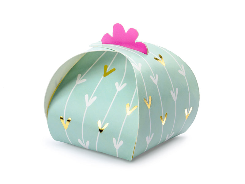 mint, gold and hot pink treat bag for girls and boys birthday or baby shower celebration.