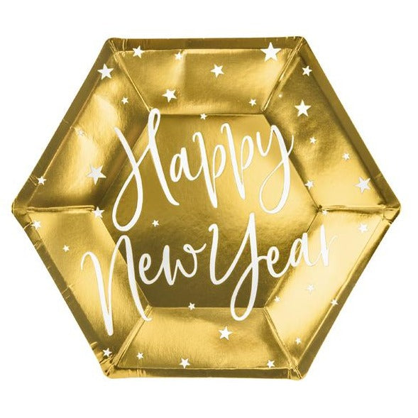 Gold New Year Plate & Cup Set