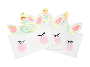 Unicorn paper party napkins. 