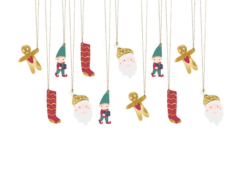 Santa Mix Gift Tags